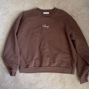 Cherry LA Brown Crew Neck
